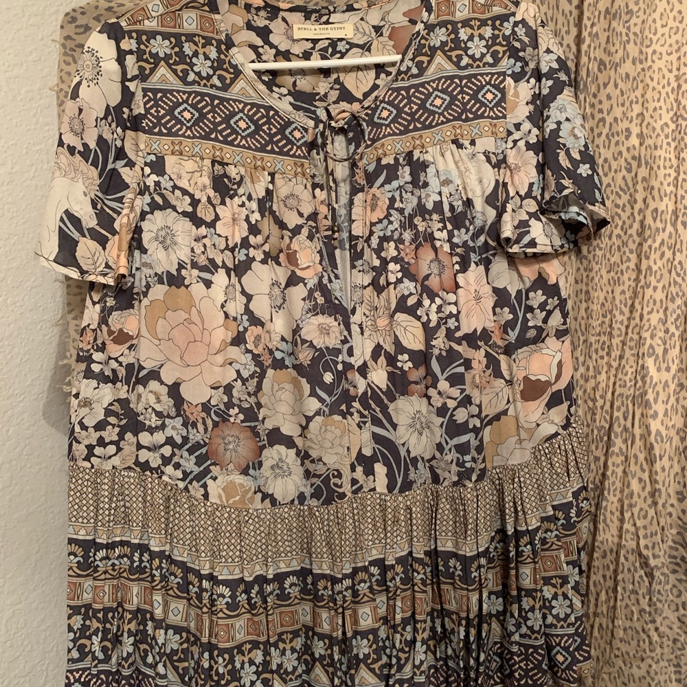 Brand New Spell Top. Black thin rayon